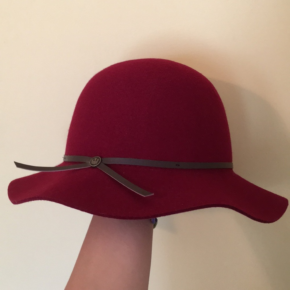 Red Felt Floppy Hat